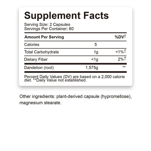 ✨ Dandelion Root Capsules – Liver Detox & Immune Support