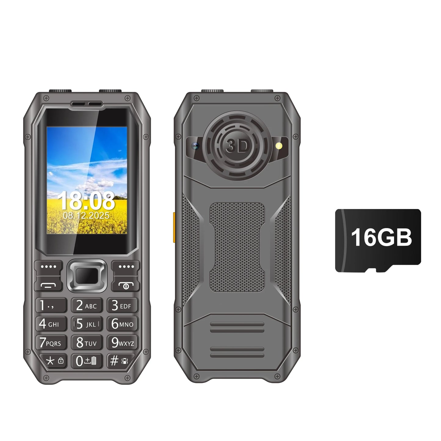 SERVO Q6000 Mobile Phone Dual SIM Standby Speed Dial Call Recording FM radio Dual Flashlight Vibration 2G GSM Feature Cellphones