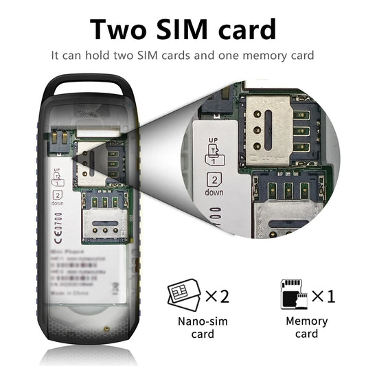 SERVO B25 Mini Feature Phone – Dual SIM, Magic Voice, Bluetooth Sync, 2G Network, Multilingual (Ultra Compact 24g)