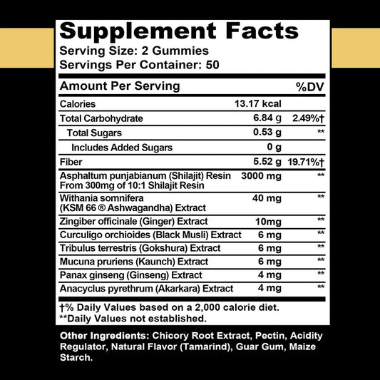 Shilajit Gummies – Boosts Energy, Mood, Immunity & Digestive Health – Himalayan Sourced