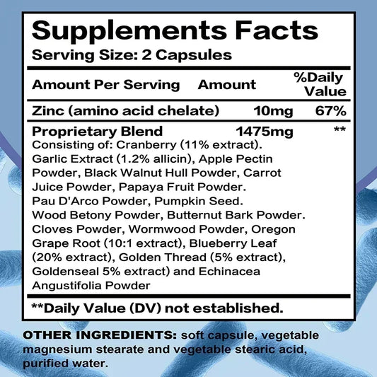 Parasite Blast Detox Complex – Digestive Cleanse & Intestinal Support Formula