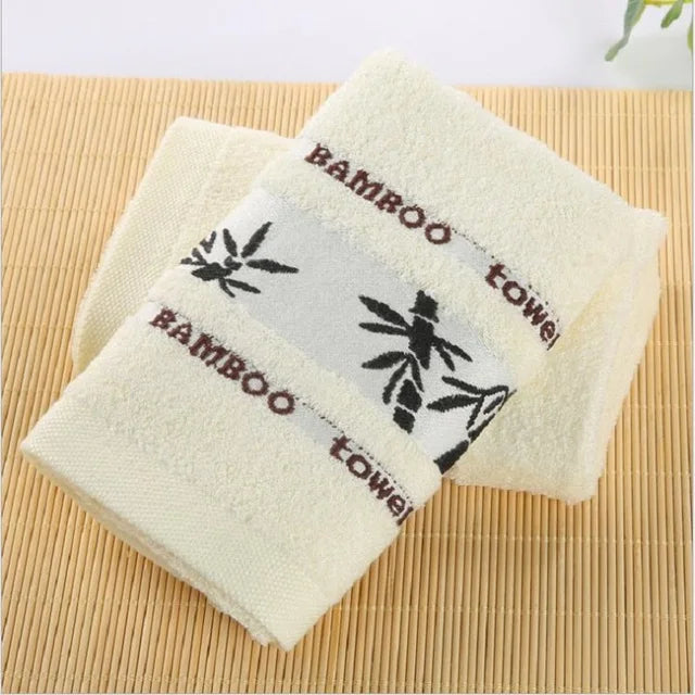 1 / 5 / 10pcs Bamboo Fiber Hand & Bath Towels – Natural Cool, Soft & Quick-Drying Embroidered Towels for Bathroom, Gym & Shower