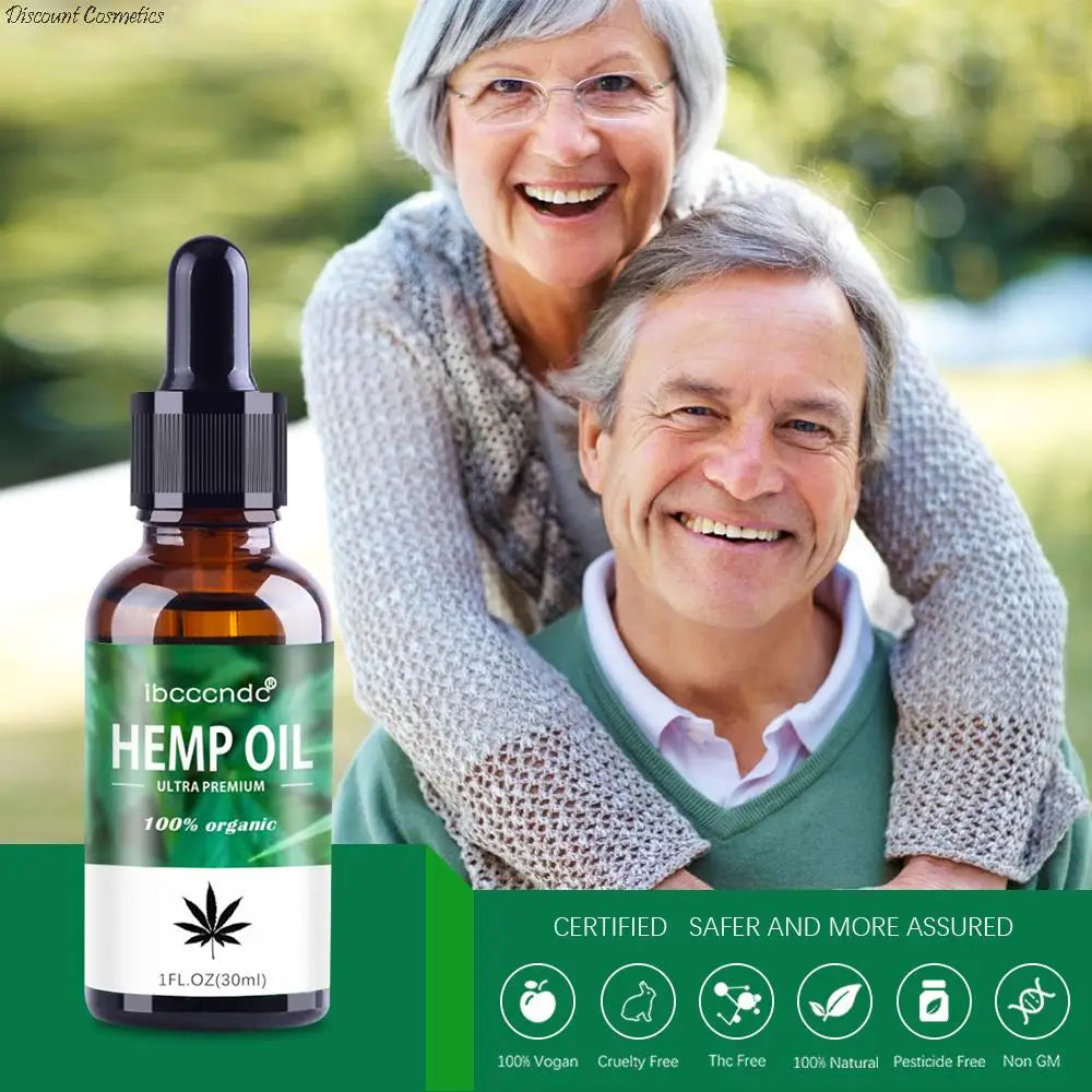 15ML 1000mg Pure Hemp Essential Oil Drop For Pain Relief Sleep Better Reduce Mania And Anxiety