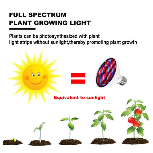 126 200 300 Leds Led Grow Light E27 220V Full Spectrum Phyto Lamp Plant Bulb Growth Light Hydroponics Greenhouse Lamp Grow Tent