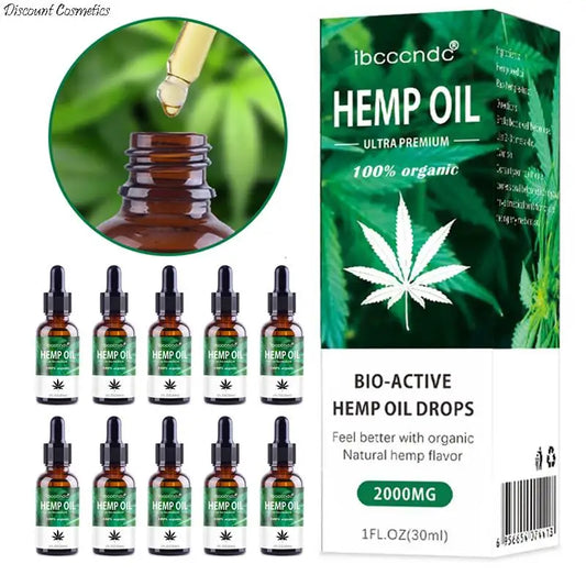 15ML 1000mg Pure Hemp Essential Oil Drop For Pain Relief Sleep Better Reduce Mania And Anxiety
