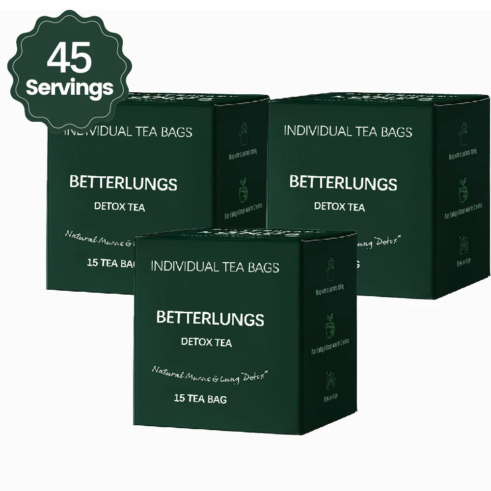 ✨ BetterLungs Mullein Detox Tea – 15 Herbal Bags (Caffeine Free)