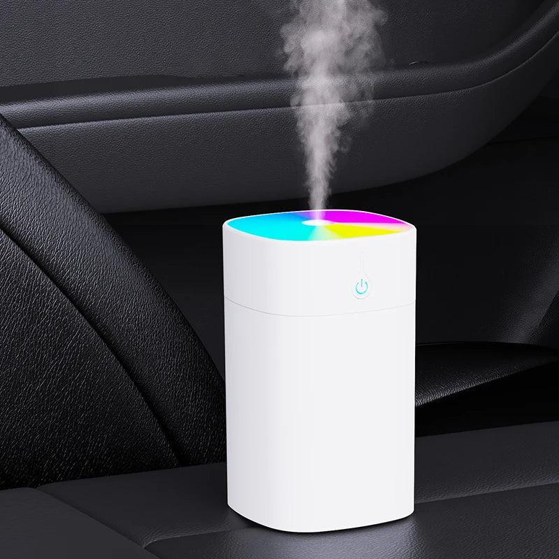 USB Mini Air Humidifier 400ml  Aroma Essential Oil Diffuser For Home Car Ultrasonic Mute Mist Maker Diffuser with LED Color Lamp