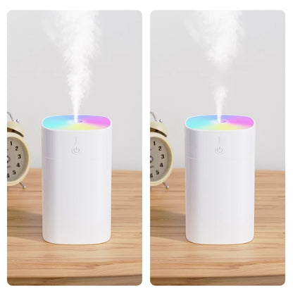 USB Mini Air Humidifier 400ml – Ultrasonic Aroma Essential Oil Diffuser for Home & Car with LED Color Lamp