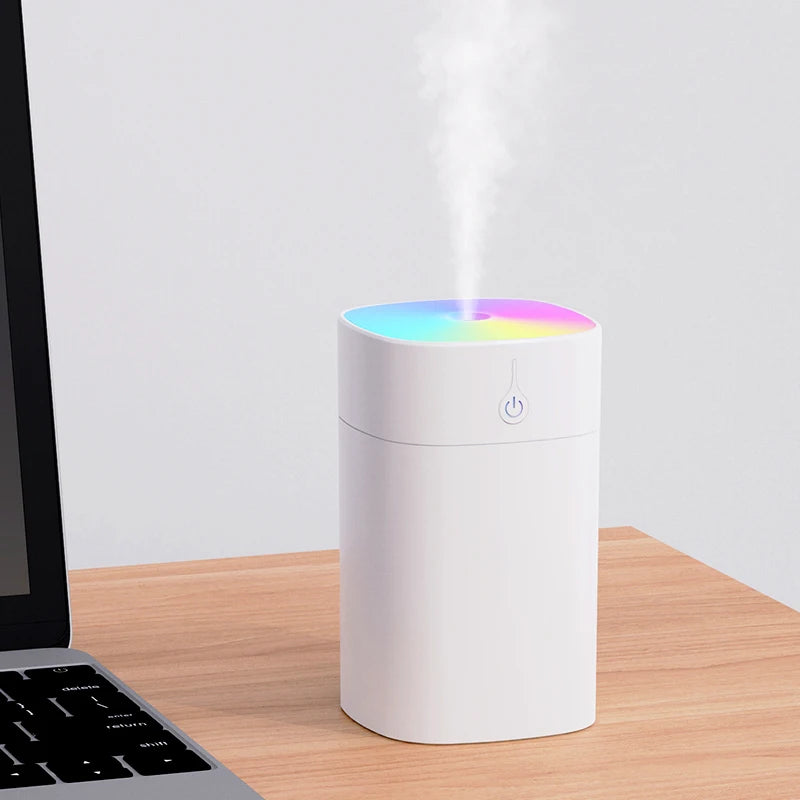 USB Mini Air Humidifier 400ml  Aroma Essential Oil Diffuser For Home Car Ultrasonic Mute Mist Maker Diffuser with LED Color Lamp