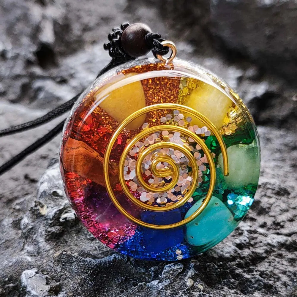 Orgonite Pendant Necklace – EMF Protection, Energy Generator & Chakra Healing Crystal