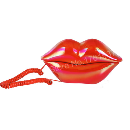 Corded Landline Home Phone – Funny Novelty Lips Telephone with Real Wired Connection for Home, Office & Gift Décor