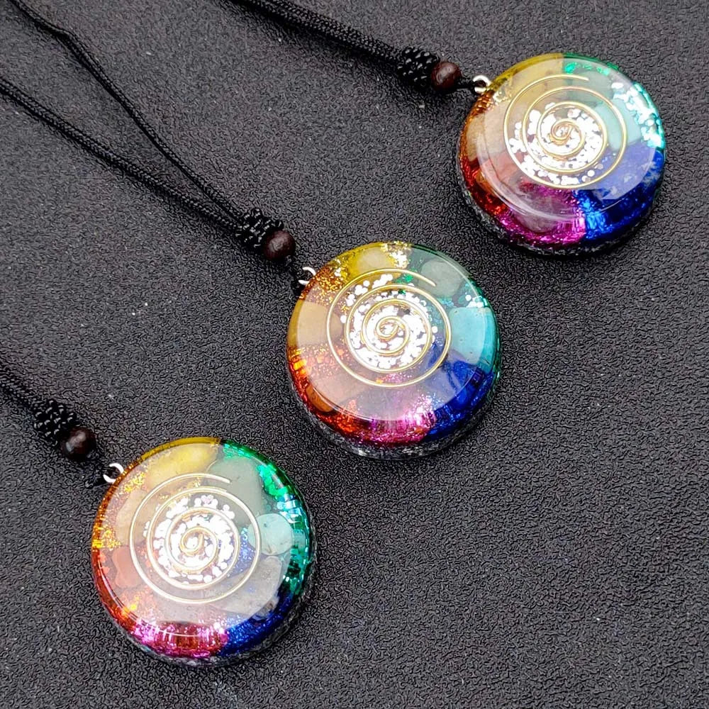Orgonite Pendant Necklace – EMF Protection, Energy Generator & Chakra Healing Crystal