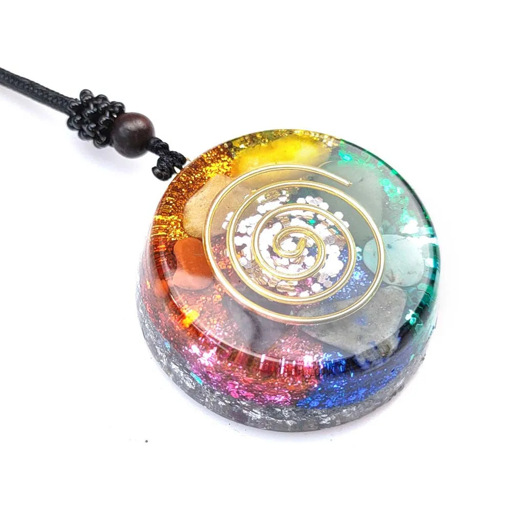 Orgonite Pendant Necklace – EMF Protection, Energy Generator & Chakra Healing Crystal