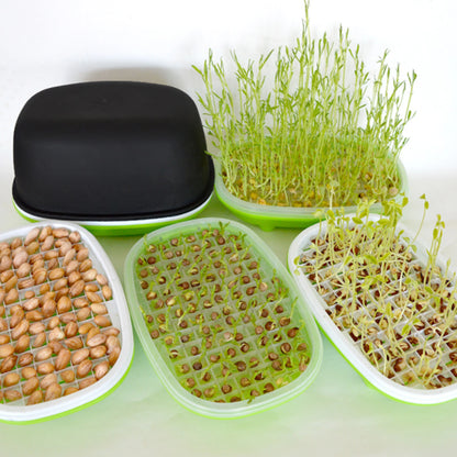1Pc Seed Sprouts Tray Nursery Tray Hydroponic Mini Greenhouse Germination Kits for Sprout Planting Container Green Growing Tray