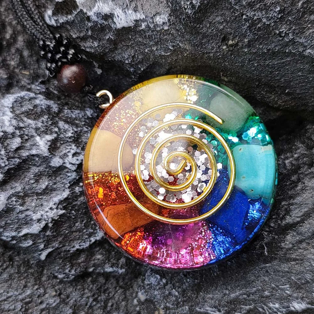 Orgonite Pendant Necklace – EMF Protection, Energy Generator & Chakra Healing Crystal