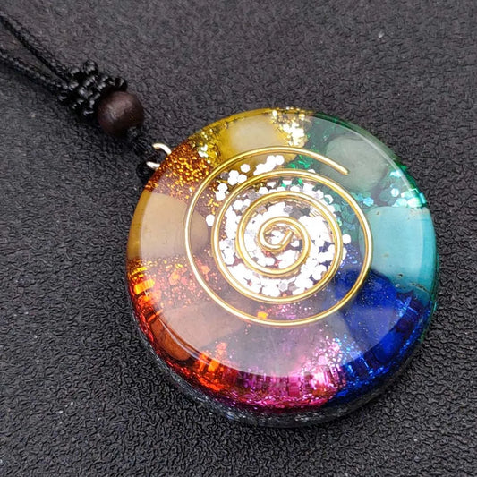 Orgonite Pendant Necklace – EMF Protection, Energy Generator & Chakra Healing Crystal