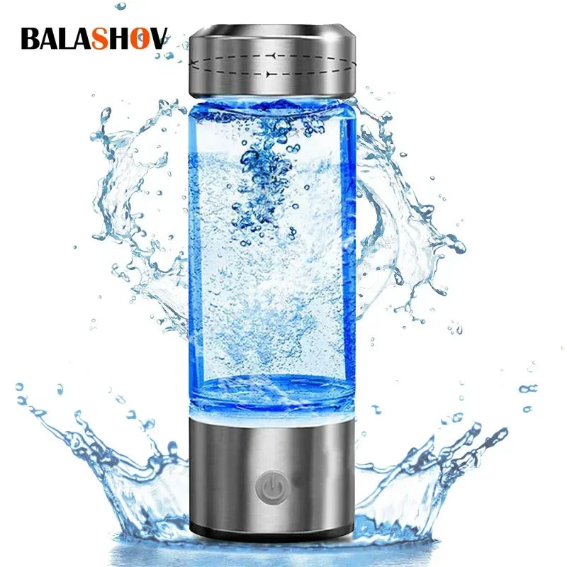Hydrogen-Rich Water Cup – Portable Hydrogen Generator Bottle with Titanium Filter | USB Rechargeable