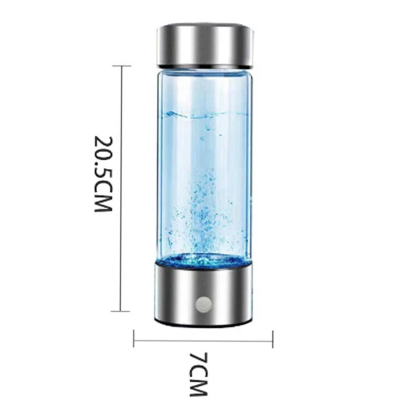 Hydrogen-Rich Water Cup – Portable Hydrogen Generator Bottle with Titanium Filter | USB Rechargeable