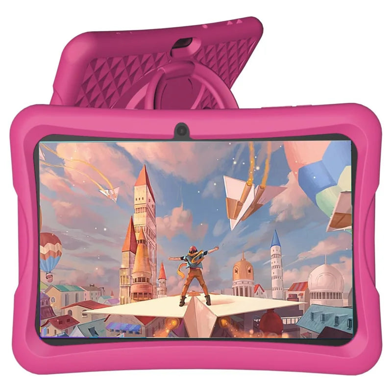 🎨 J11 Android 13 Kids Tablet – 10.1" IPS Screen | 4GB RAM + 64GB ROM | Octa-Core | Dual Camera | WiFi | Silicone Protective Case