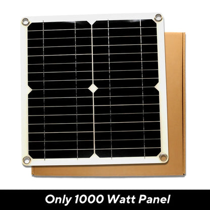 1000W Solar Panel 12V Solar Cell Kit with 10A–100A Controller | USB Output for Phone, RV, Car, Home & Camping