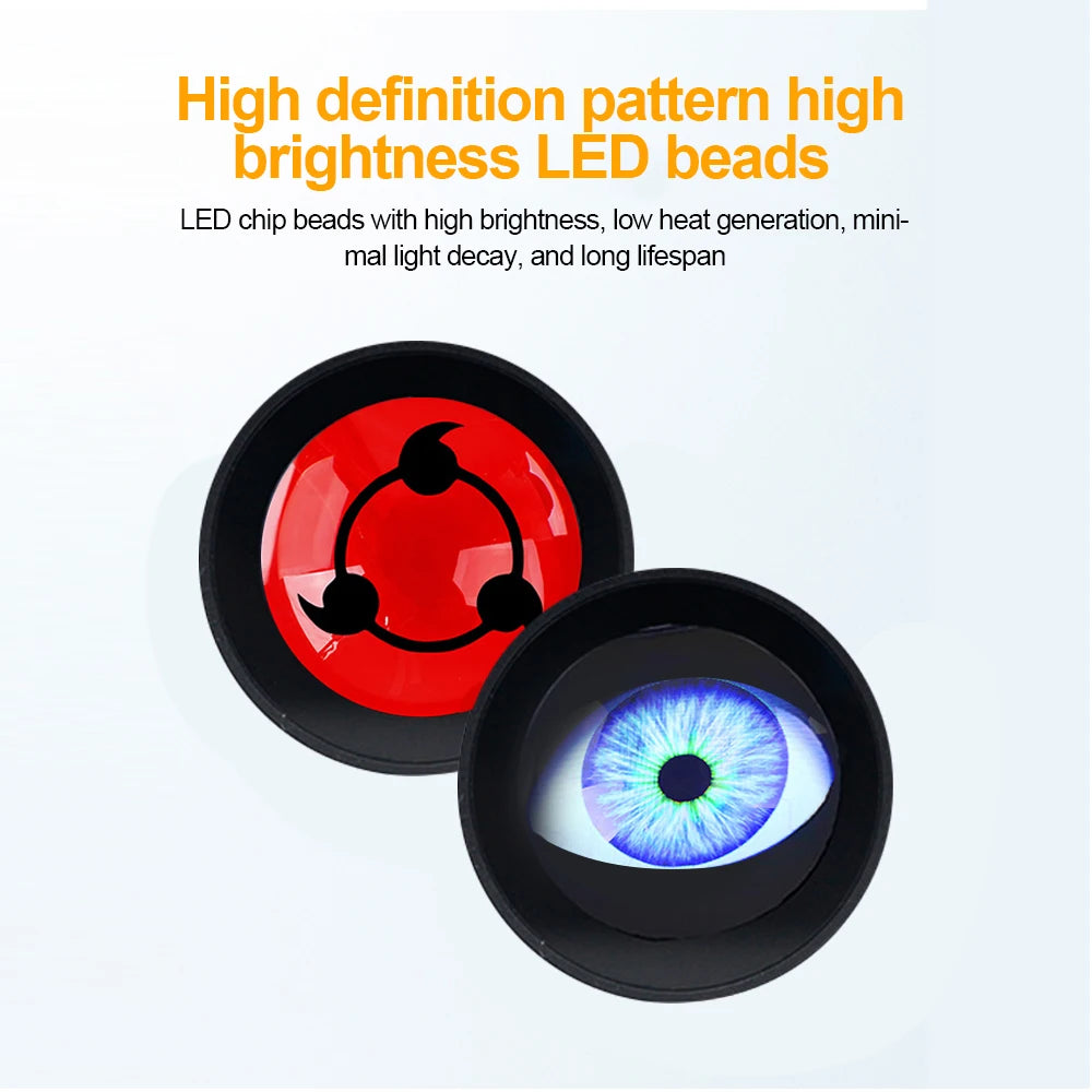 12V–36V Devil Eyes Headlights | Dynamic Adjustable Eye Pattern for Cars & Motorcycles