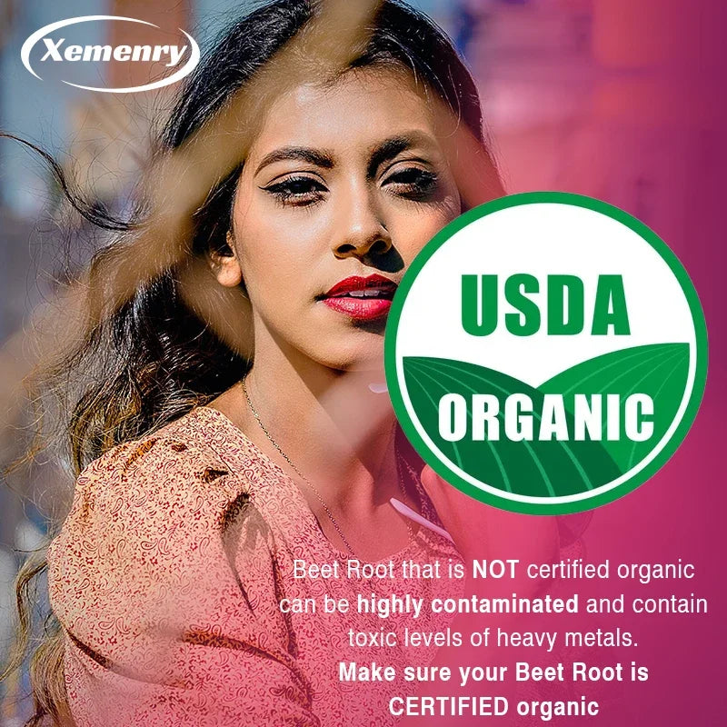 Organic Beetroot Capsules 8000mg – Supports Athletic Performance, Heart Health & Digestion