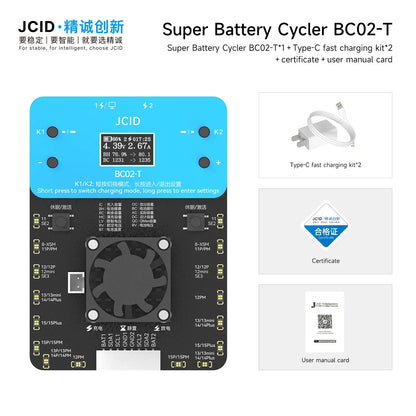 JCID AiXun BC01 BC02 Battery Calibrator for IPhone 11 12 13 14 Pro Max Series Battery Health Data Test Calibration Repair Tool