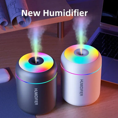 180ML Mini Air Humidifier USB Electric Aroma Diffuser – Essential Oil Purifier with LED Lights for Car, Home & Bedroom