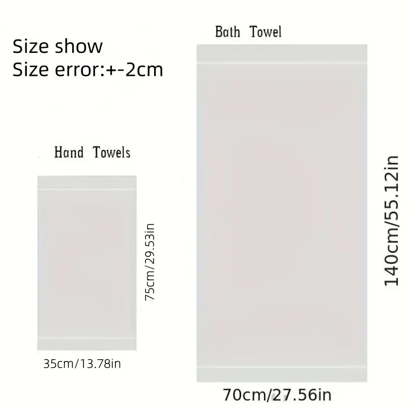 1 / 5 / 10pcs Bamboo Fiber Hand & Bath Towels – Natural Cool, Soft & Quick-Drying Embroidered Towels for Bathroom, Gym & Shower