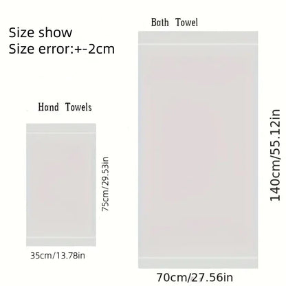 1 / 5 / 10pcs Bamboo Fiber Hand & Bath Towels – Natural Cool, Soft & Quick-Drying Embroidered Towels for Bathroom, Gym & Shower