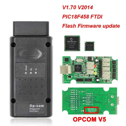 OPCOM Diagnostic Tool for Opel – OBD Scanner with PIC18F458 FTDI CAN BUS | Firmware V1.70 / V1.95 / V1.99