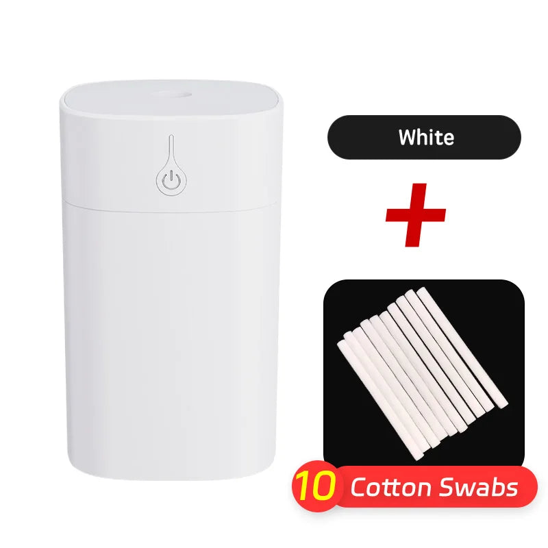 USB Mini Air Humidifier 400ml – Ultrasonic Aroma Essential Oil Diffuser for Home & Car with LED Color Lamp