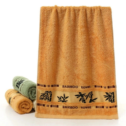 Set of 2 Bamboo Fiber Bathroom Towels Sets 34x74cm/70x140cm Household Hand Face Bath Towel  Sets Washcloths Toallas De Baño 타월