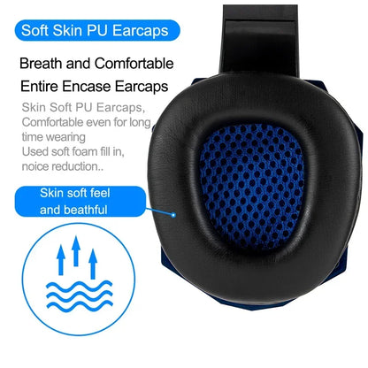 Professional LED Gaming Headset with Microphone – Stereo Bass, PC/Console Compatible, Gift-Ready Edition