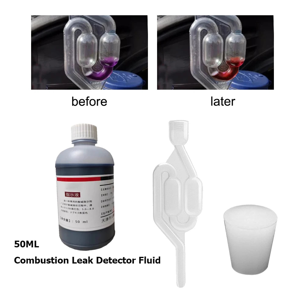 1set Car Repair Tools 30ml Combustion Leak Detector Combustion Leak Tester Tool Detector Head Gasket Block Fluid Petrol/Diesel