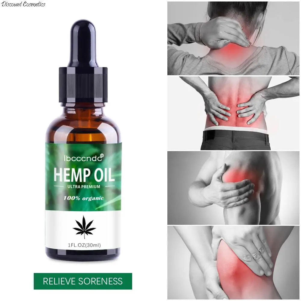 15ML 1000mg Pure Hemp Essential Oil Drop For Pain Relief Sleep Better Reduce Mania And Anxiety
