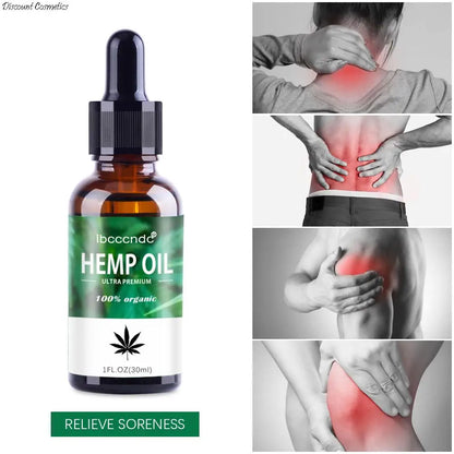 15ML 1000mg Pure Hemp Essential Oil Drop For Pain Relief Sleep Better Reduce Mania And Anxiety