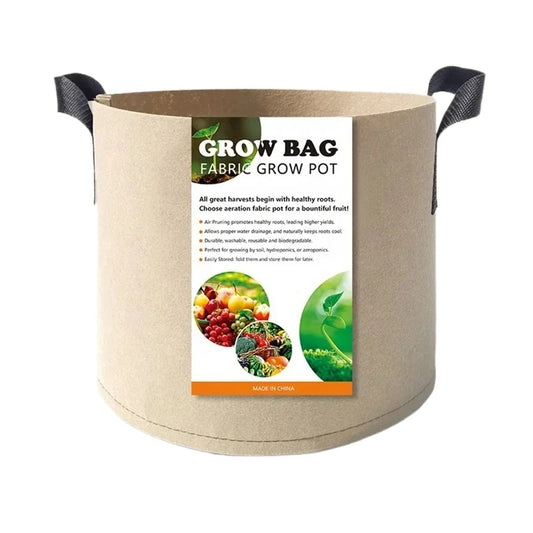 Garden Vegetable Plant Grow Bags, 1/2/3/5/7/10/12Gallons Thickened Non-Woven Grow Bags Aeration Fabric Pots with Handles