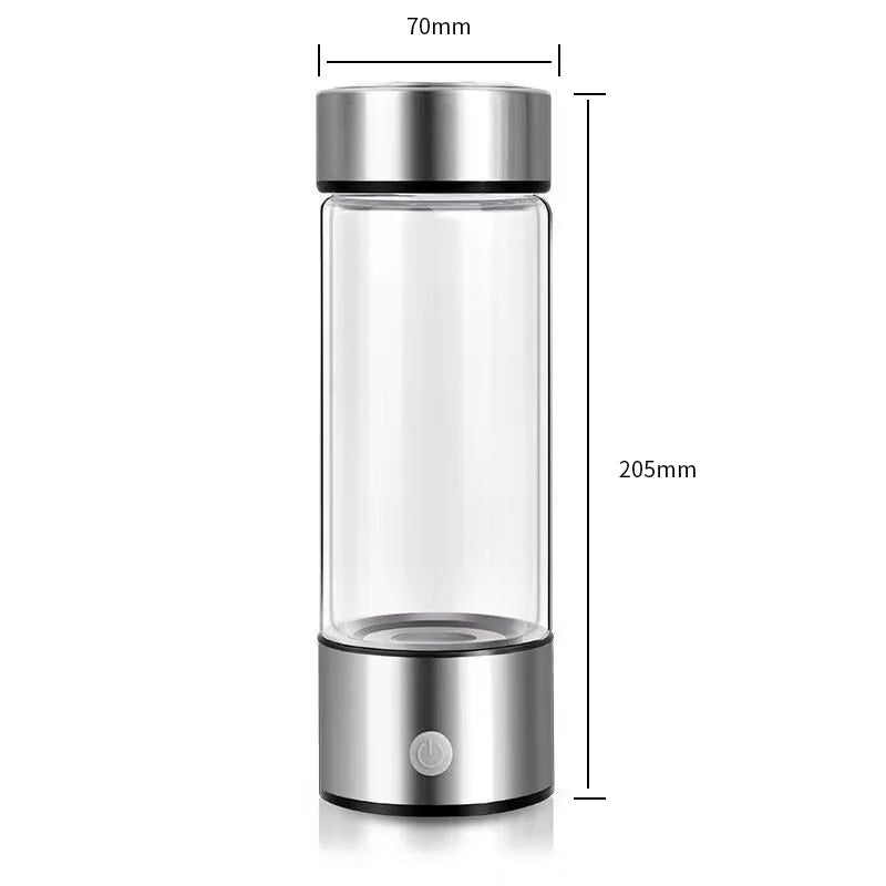 Hydrogen-Rich Water Cup – Portable Hydrogen Generator Bottle with Titanium Filter | USB Rechargeable