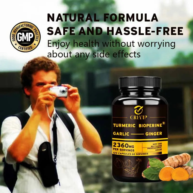 ✨ 4-in-1 Turmeric Ginger Supplement – Joints, Immune Support & Digestion