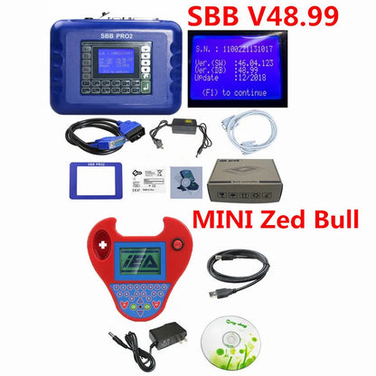 Newest SBB PRO2 V48.99 Key Programmer – No Tokens | Supports Toyota G-Chip & New Cars to 2017 | Multi-Language