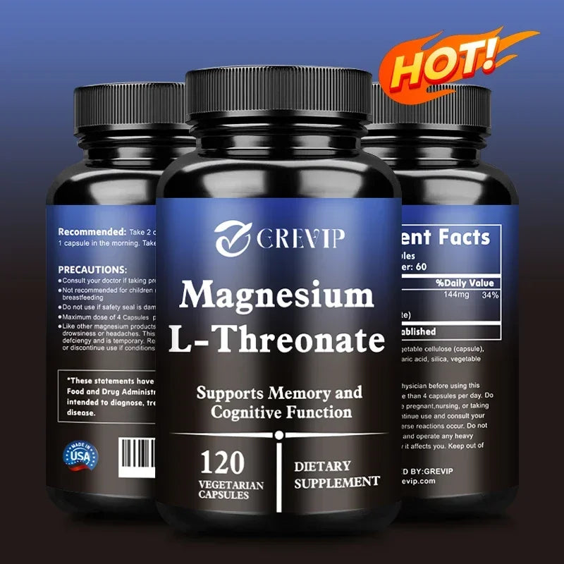 Magnesium L-Threonate Supplement – Supports Brain Health, Memory, Concentration & Cognition