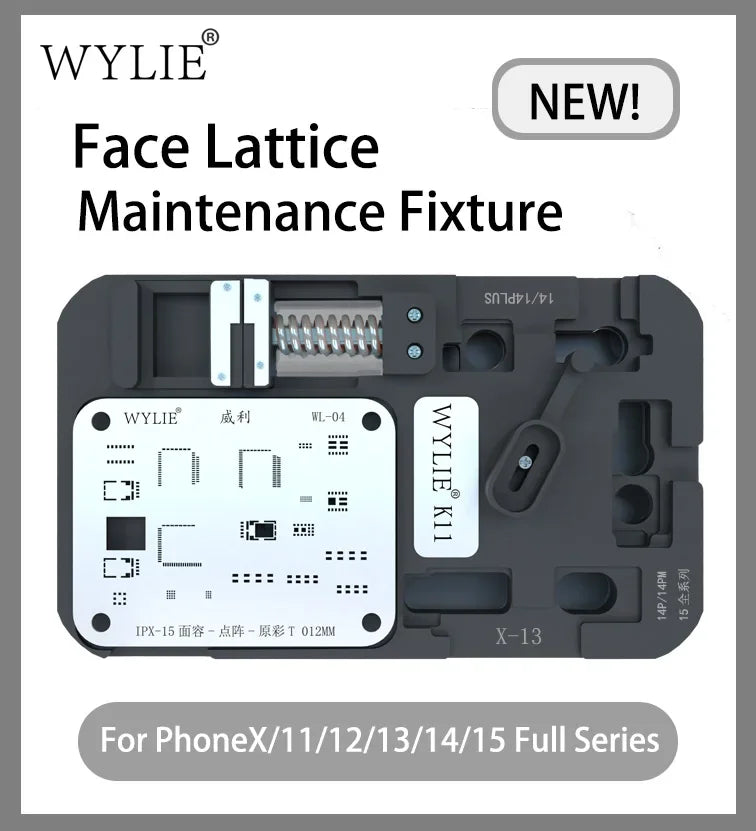 Mechanic F-FIx WYLIE K11 Phone Dot Matrix Repair Fixture for Phone X-15PM Face ID  Lattice Repair BGA Reballing Stencil Platform