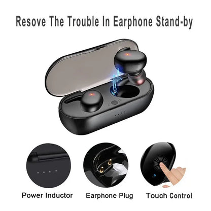 Y30 TWS Bluetooth 5.0 Wireless Stereo Earbuds | In-Ear Noise Reduction & Waterproof Headphones for Android & iOS