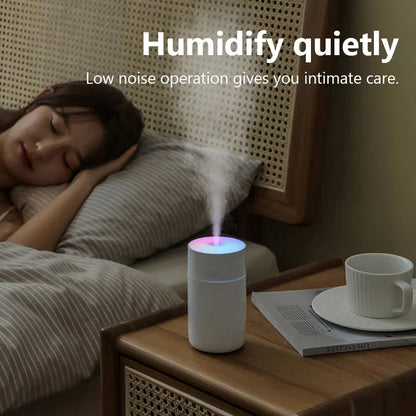 Colorful Portable USB Air Humidifier – Wireless Mini Home & Car Aroma Essential Oil Diffuser