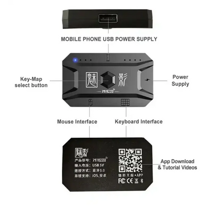 M1 Pro Mobile Game Controller 4-in-1 Adapter | iOS & Android Compatible