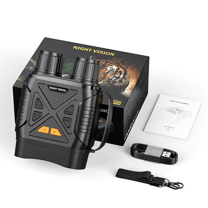 1080P Night Vision Binoculars – 10x Digital Zoom, 800m Full Dark Infrared, 2.8” IPS Screen