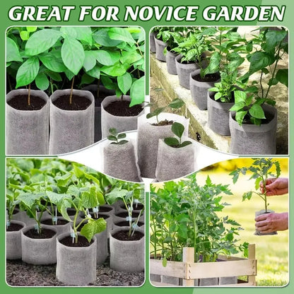 100/500PCS Non-woven Biodegradable Nursery Grow Bags Plants Seed Grow Pockets Garden Flower Vegetable Seedling Care Accessories