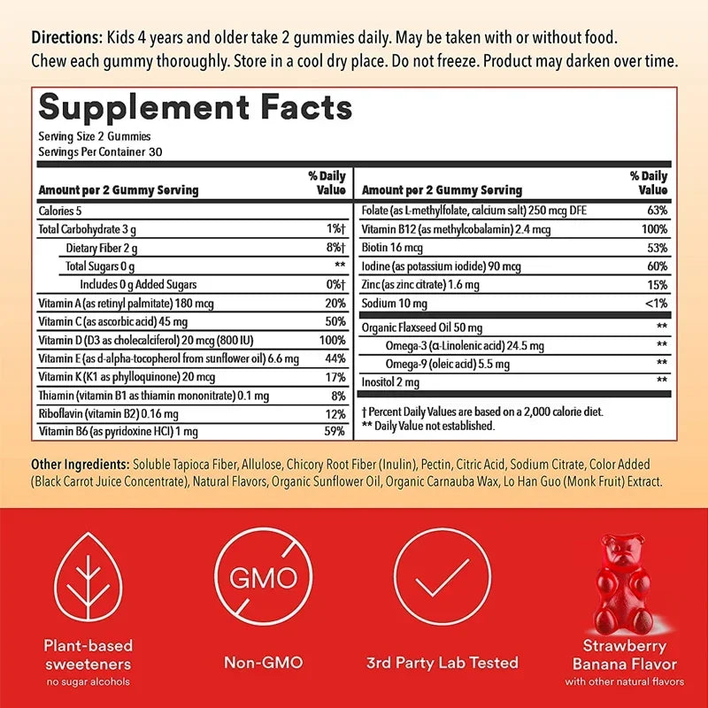 Kids Multivitamin Gummies – Brain, Immunity & Energy Support