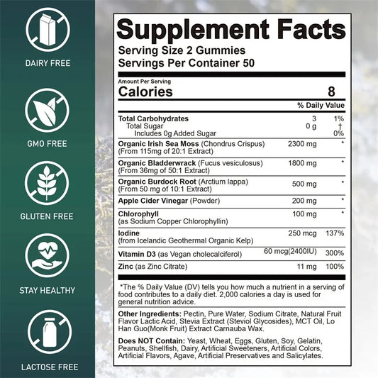 ✨ Sea Moss Gummies 5000mg – Immunity, Thyroid & Beauty Support